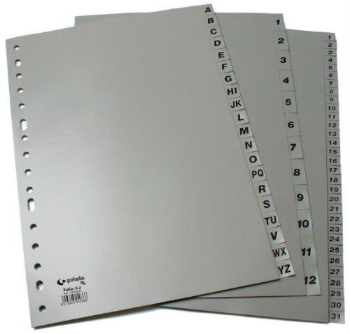 SEPARADOR GRAF.XS Fº/AZ PP GRIS 44409071