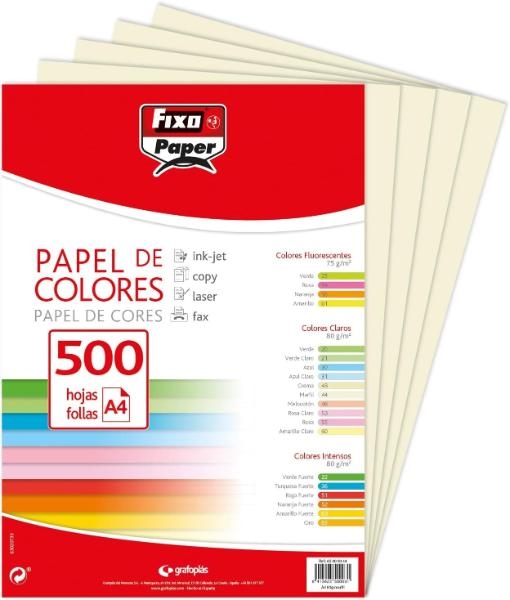 PAPEL FIXO A4/80 MARFIL 65009044 P/500un