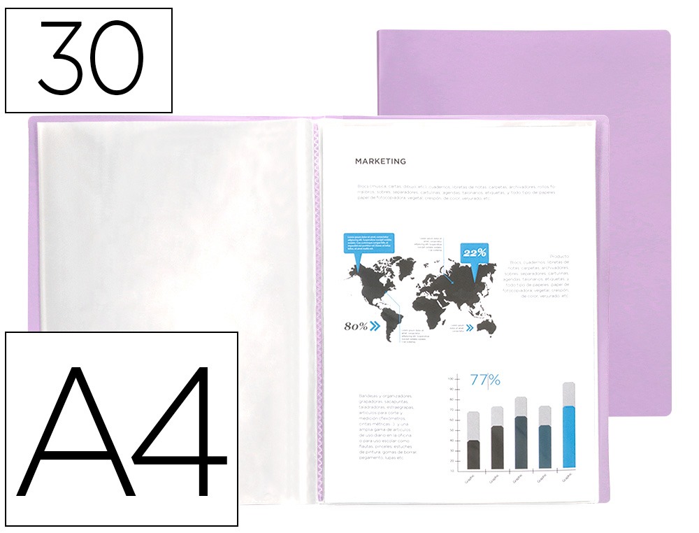 CARPETA 30-FUND.A4 LAVANDA LD 11005/EC75