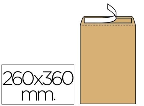 BOLSA 260x360 KRAFT LD 31944/SB55 C/250u