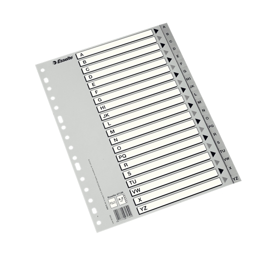 SEPARADOR ESSELTE AZ A4 PP 47140 GRIS
