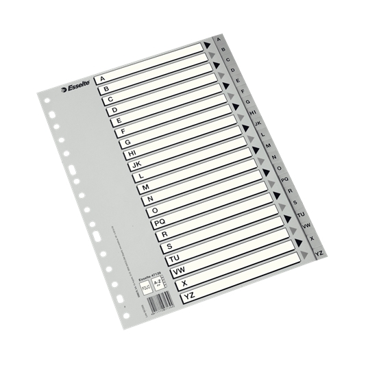SEPARADOR ESSELTE AZ Fº PP 47139 GRIS