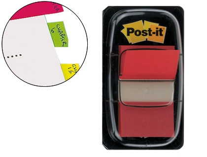INDEX POST-IT 680-1 ROJO 25x43 P/50
