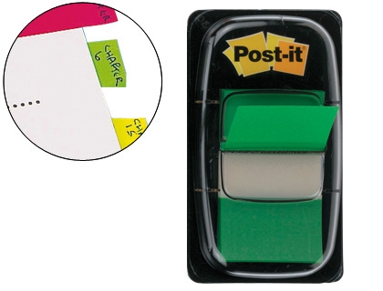 INDEX POST-IT 680-3 VERDE 25x43 P/50