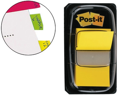 INDEX POST-IT 680-5 AMARILLO 25x43 P/50