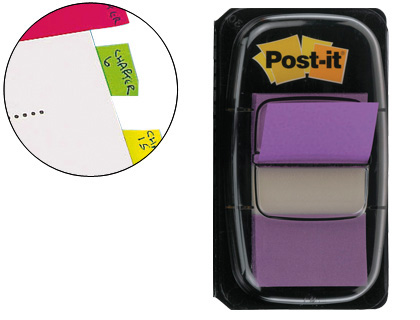 INDEX POST-IT 680-8 VIOLETA 25x43 P/50