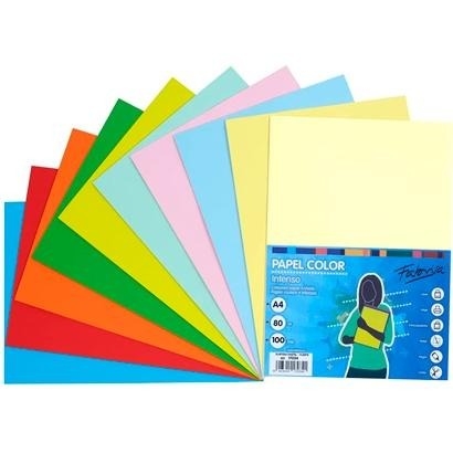 PAPEL A4 80 FAB.COL.SURT.P+F 17034 P/100