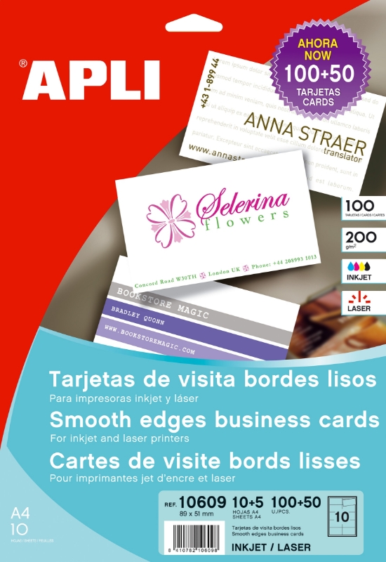 APLI 10609 B.TARJETA VISITA BO.LISOS 200