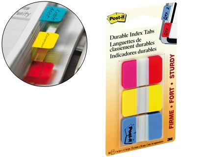 INDEX POST-IT RIGIDO 686-RYB/37979 24x38