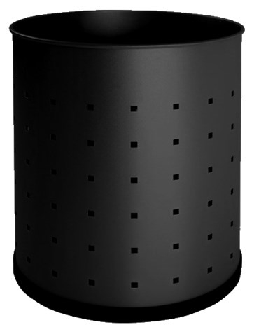 PAPELERA METAL PERFORADA SIE 111-R NEGRA