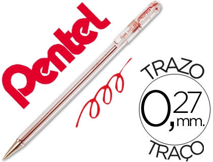 BOLIGRAFO PENTEL BK77RJ SUPERB 07 ROJO -