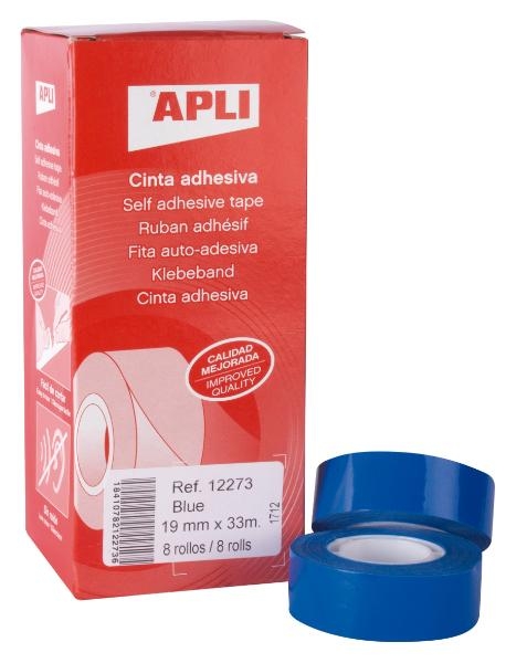 CINTA ADHES.COLOR AZUL 33x19 APLI 12273