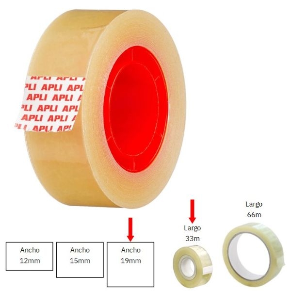 CINTA ADHES.APLI TRANSP.33x19 12490 T/8u