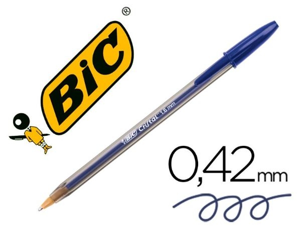 BOLIGRAFO BIC CRISTAL LARGE AZUL 880656