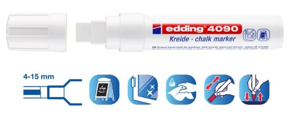 ROTULADOR EDDING 4090-49 TIZA LIQ.VIS.BL