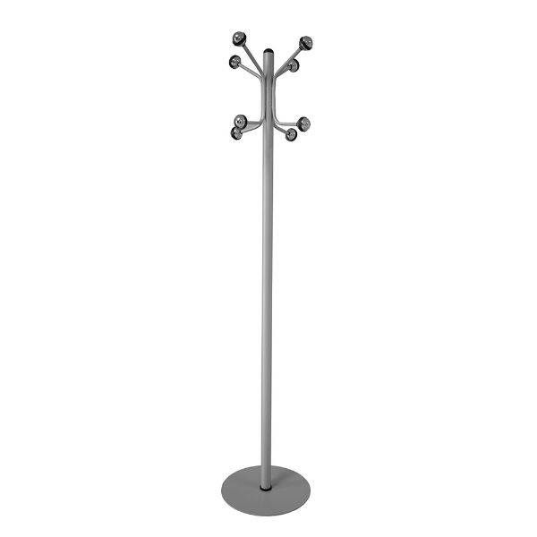 PERCHERO DE SUELO 606-PL 8-BOLAS PLATEAD