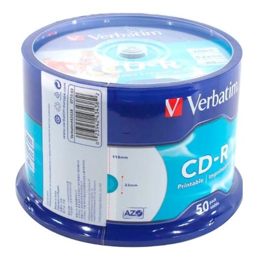 CD-R VERBATIM 43438 700MB IMPRIM.B-50uni