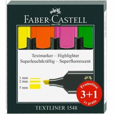MARCADOR FLUORES.F.CASTELL 48-3+1 C/4