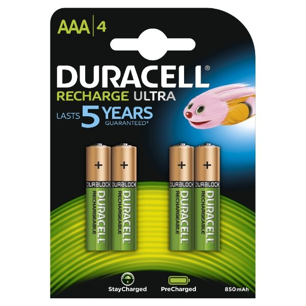 PILA RECARGABLE HR03 AAA DURACELL B/4 un