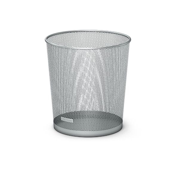 PAPELERA METAL REJILLA RED.GRIS EK 22516