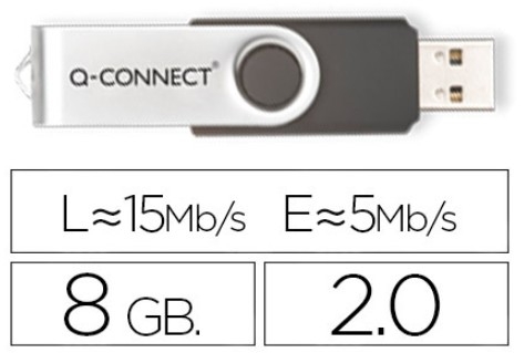 PENDRIVE USB 8GB 2.0 QC 54636/KF41512