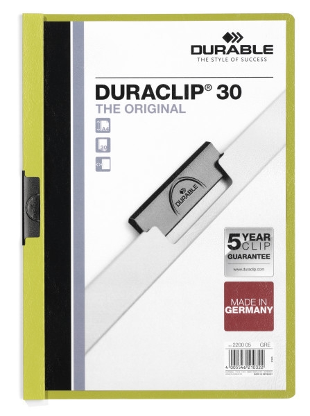 DOSSIER DURABLE DURACLIP 2200-05 VERD.CL