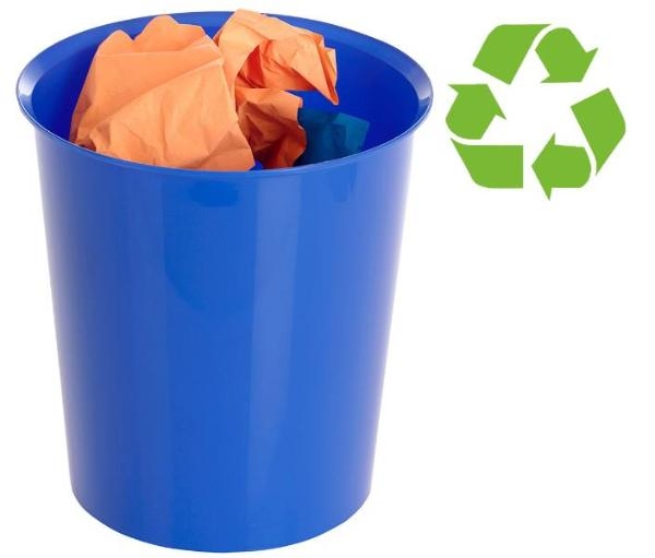 PAPELERA A2000 2001AZ AZUL 18L ECOGREEN
