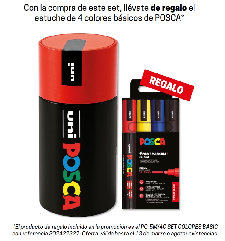 SET POSCA 13 CO.LATA METALICA 302422455