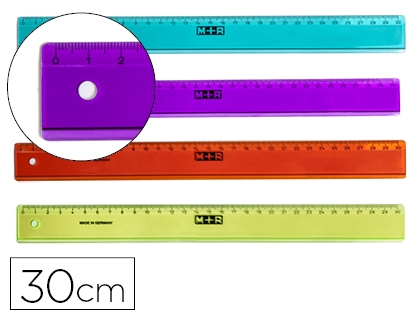 REGLA MOR 30cm COLORES 63332/1130 0150