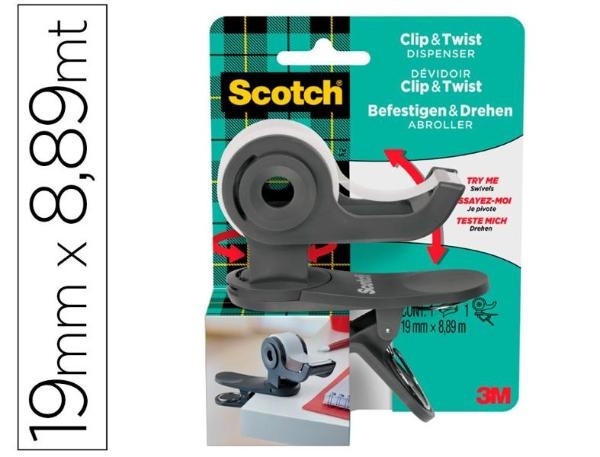 PORTARROLLOS SCOTCH 167272/C19-CLIP-CG