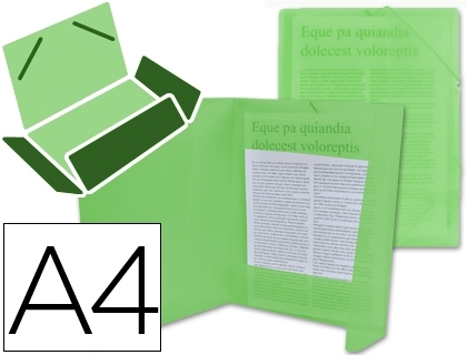 CARPETA LD POLIP.A4 3-S-VERDE 19995/CG70