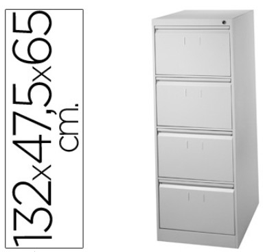 FICHERO 4-CAJONES 43213/F1304A-GR75 GRIS