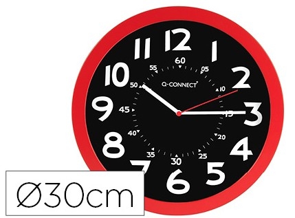 RELOJ DE PARED 153908/KF11215 ROJO QC 30