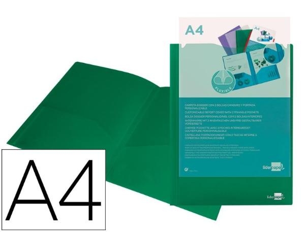 CARPETA DOSSIER A4 2B VERDE 27849/KG03