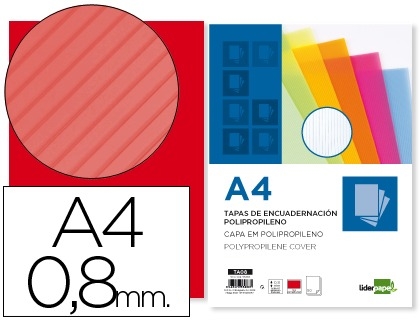TAPA ENCUADE.LD A4/ROJ.08 64095/TA08 P50