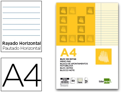 BLOC NOTAS LD A4/50H HZ AMARI.22550/PR03
