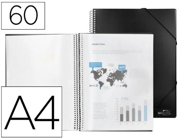 CARPETA 60-FUND.A4 NEGRA LD 75085/EC34