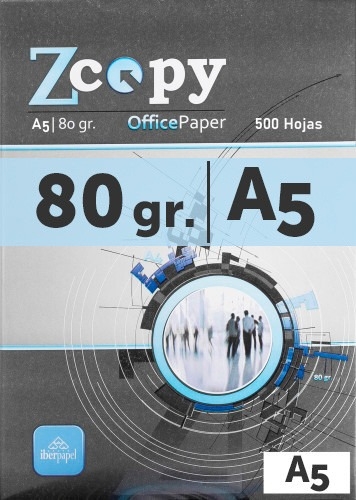 PAPEL MULT.BLANCO A5/80g ZCOPY P/500 hoj