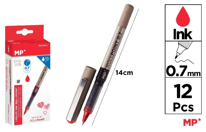 BOLIGRAFO G7 TINTA ROJO MP PE243R-S