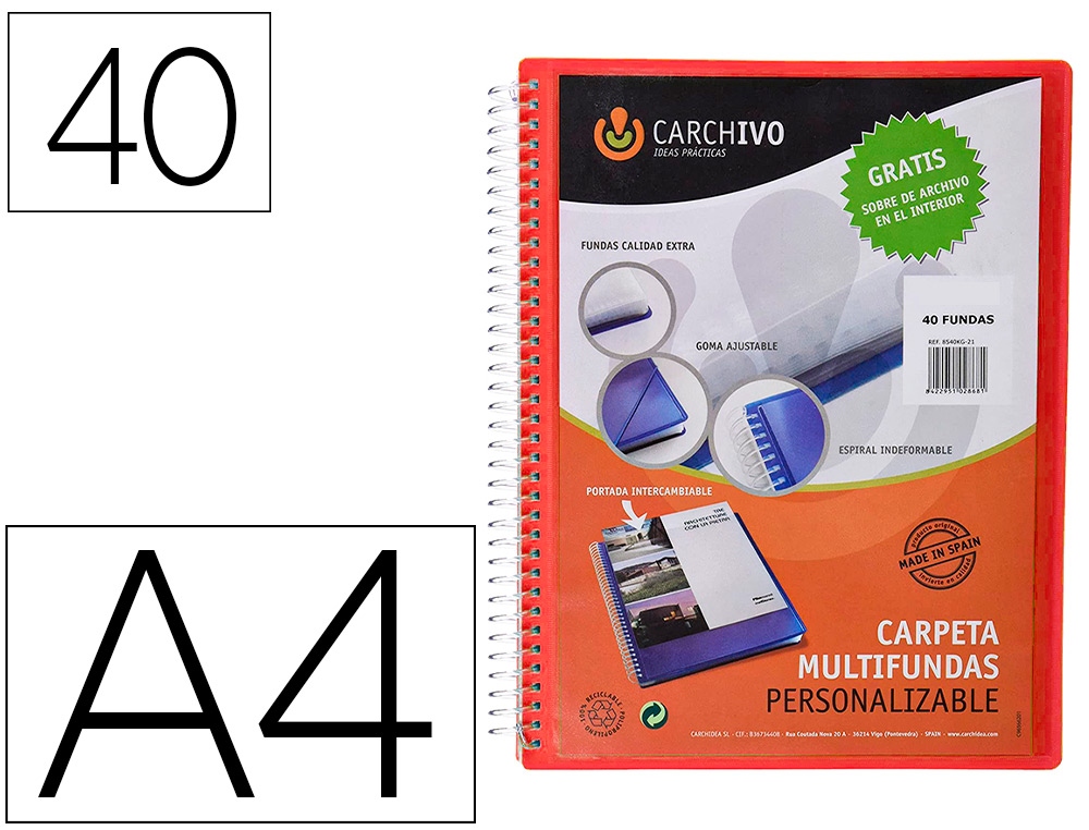 CARPETA CARCHIVO 159875/53044053 40F ROJ