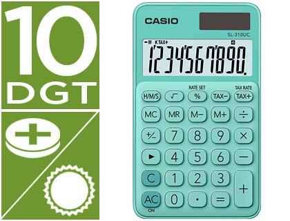 CALCULADORA CASIO 10D 155207/SL-310UC-GN