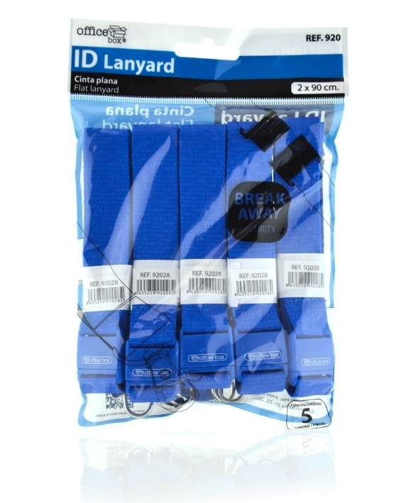 LANYARD OB PLANO 2x90cm AZUL OSCUR.92028