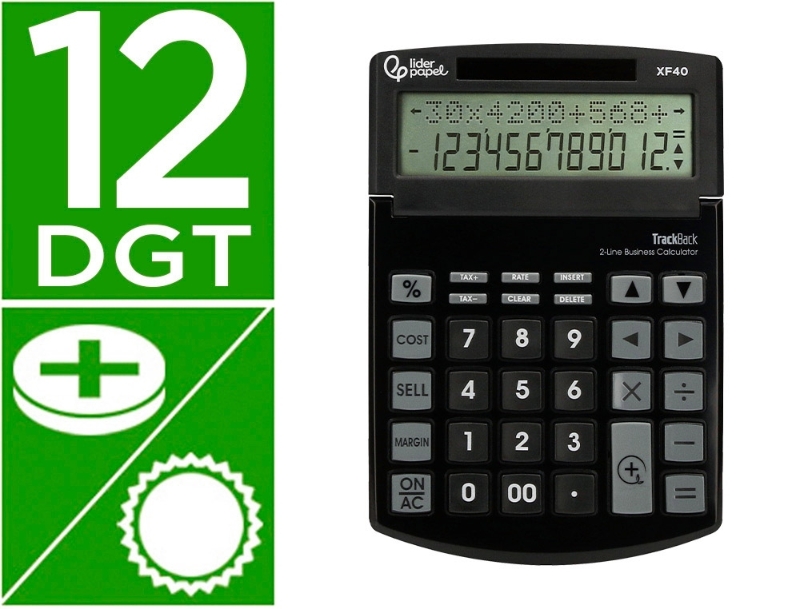 CALCULADORA SOBREM.12D LD 166792/XF40 N