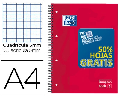 CUADERNO OXFORD A4/120 74044/400027275