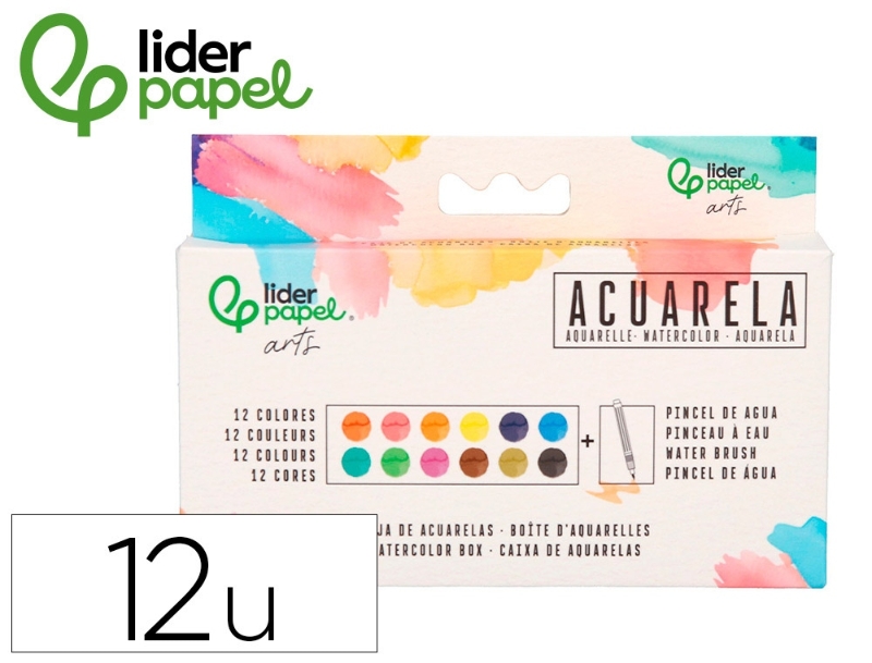 ACUARELA LD 12 COLORES 172926/AB04 + PIN