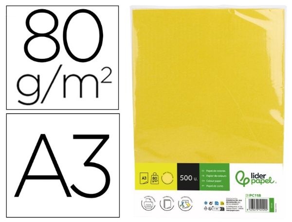 PAPEL COLOR QC A3/80/500 AI.175121/PC118