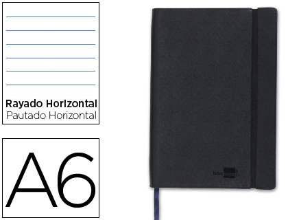 LIBRETA LD A6/HZ/120H 36896/LD06 NEGRA