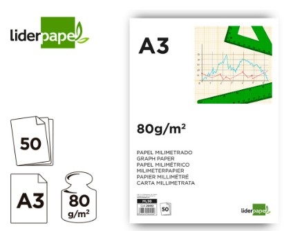 BLOC PAPEL MILIMETR.A3 50H LD 20452/ML98