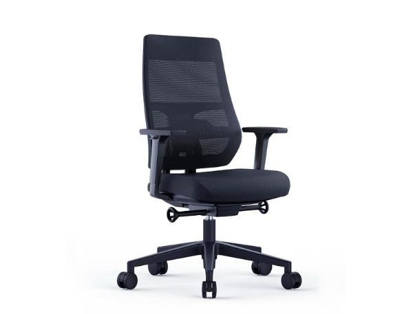 SILLA ROCADA 934M-4 NEGRA CON BRAZOS