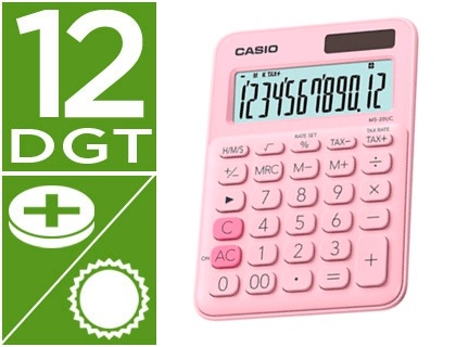 CALCULADORA CASIO SOBREM.12-D MS-20UC-PK